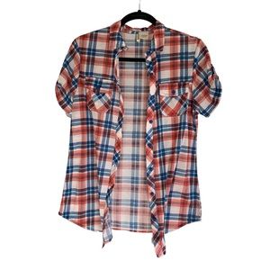 Passport Plaid Button Up Short Sleeve Shirt